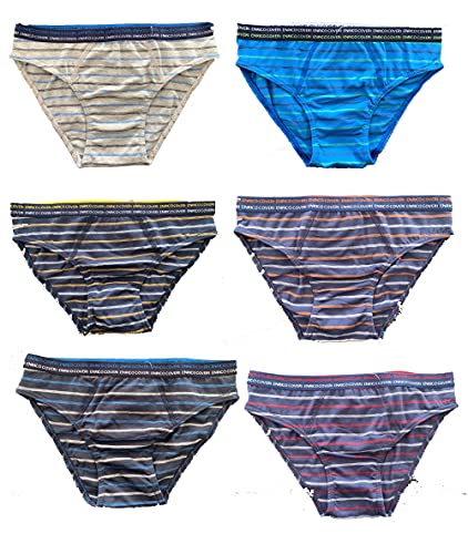 6 Slip da Bambino a Righe Colori Assortiti Varie Taglie Art. ES4112