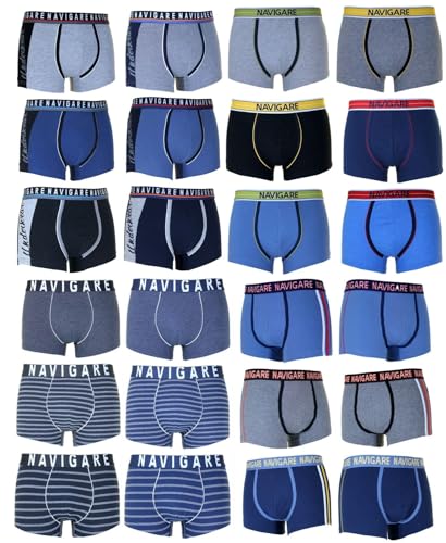 3 Pezzi di Boxer Linea Moda Tinta Unita Fantasia a Righe Forme Geometriche Cotone Elasticizzato Immagine INDICATIVA