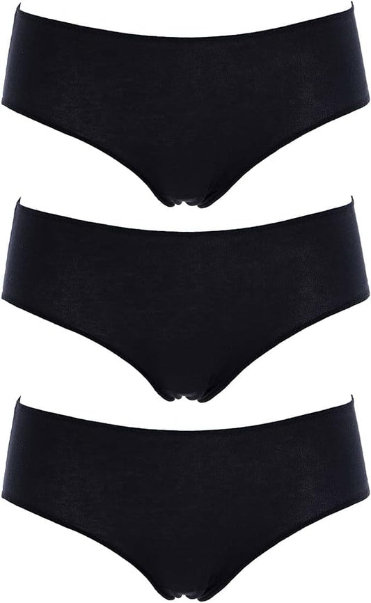 Cotonella, Midi Donna in Morbido Cotone bielastico e Finiture Invisibili - Confezione da 3 Pezzi - Art. 3488K3