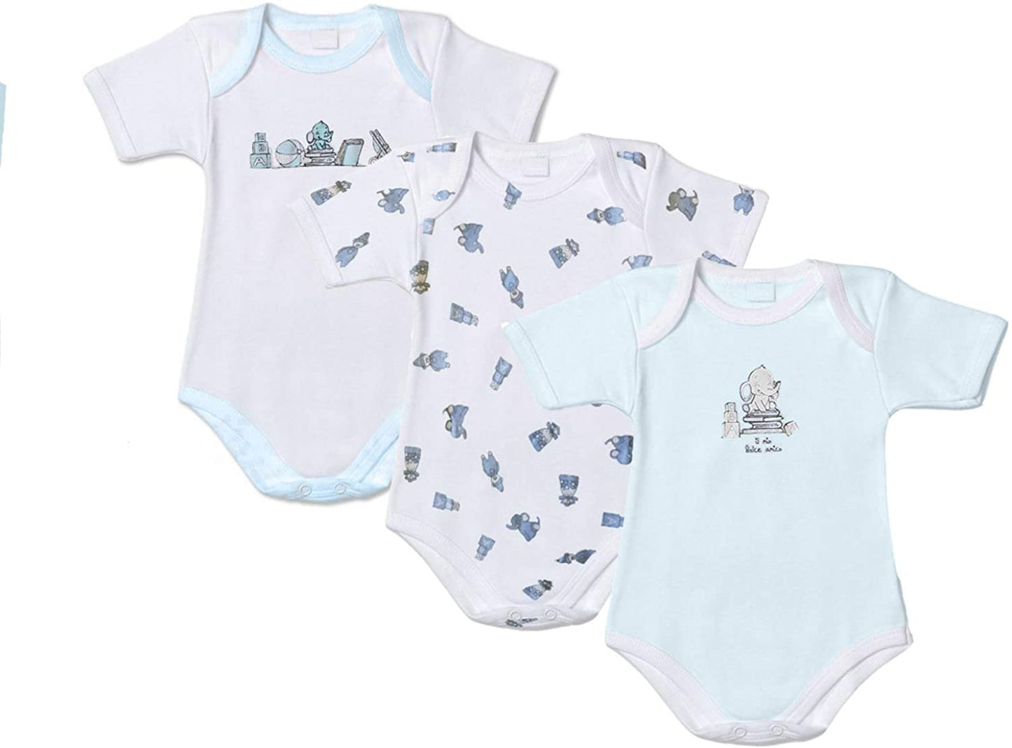 6 body da neonato neonata rosa celeste spalla larga mezza manica caldo cotone o cotone