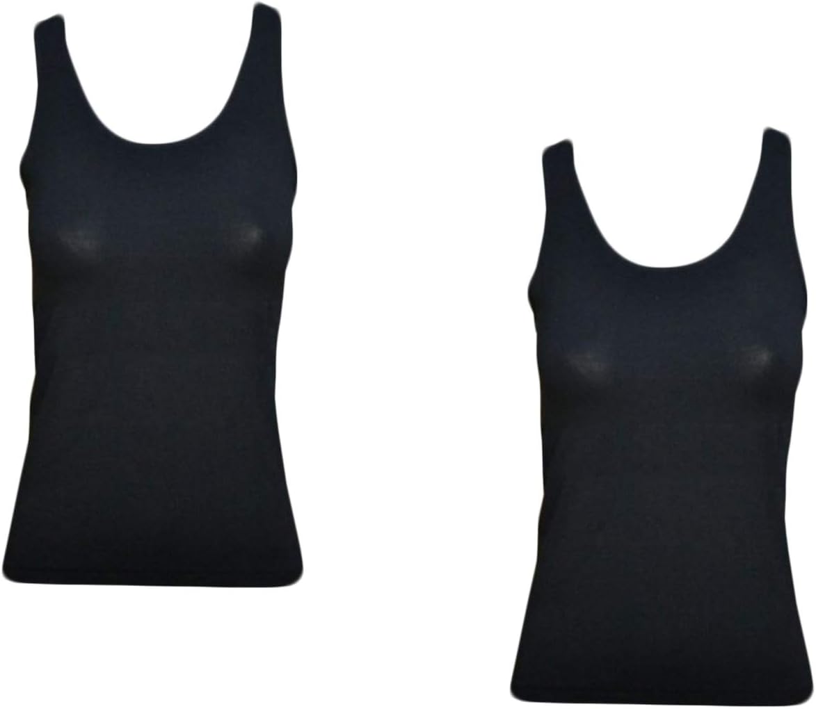 JADEA Offerta 2 Pezzi Canotta Donna in Cotone Elasticizzato, Canotta Donna Spalla Larga, Camiciola Multipack 80234182