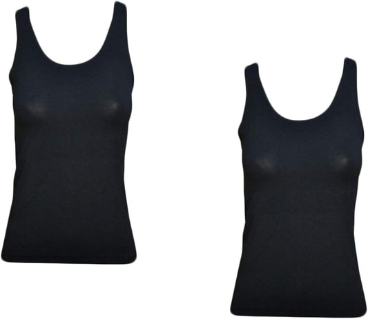 JADEA Offerta 2 Pezzi Canotta Donna in Cotone Elasticizzato, Canotta Donna Spalla Larga, Camiciola Multipack 80234182