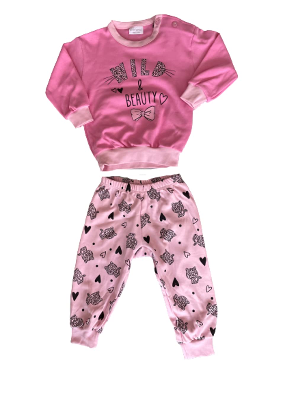 Pigiama Lungo Due Pezzi neonata con Spalla Aperta Cotone Interlock Vari Articoli - Primero - Home Shopping Italia 