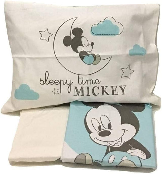 completo lenzuola carrozzina Minnie Mickey DISNEY 100% cotone (mickey)