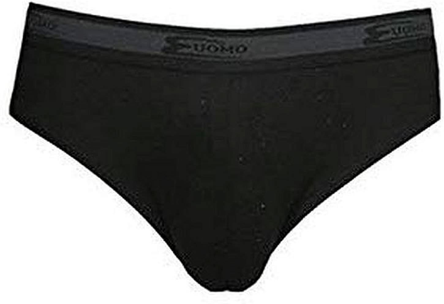Cotonella Slip Uomo in Cotone BIELASTICO con Elastico PARLATO -Confezione da 6 Slip - Disponibile nei Colori Bianco, Nero o Assortito