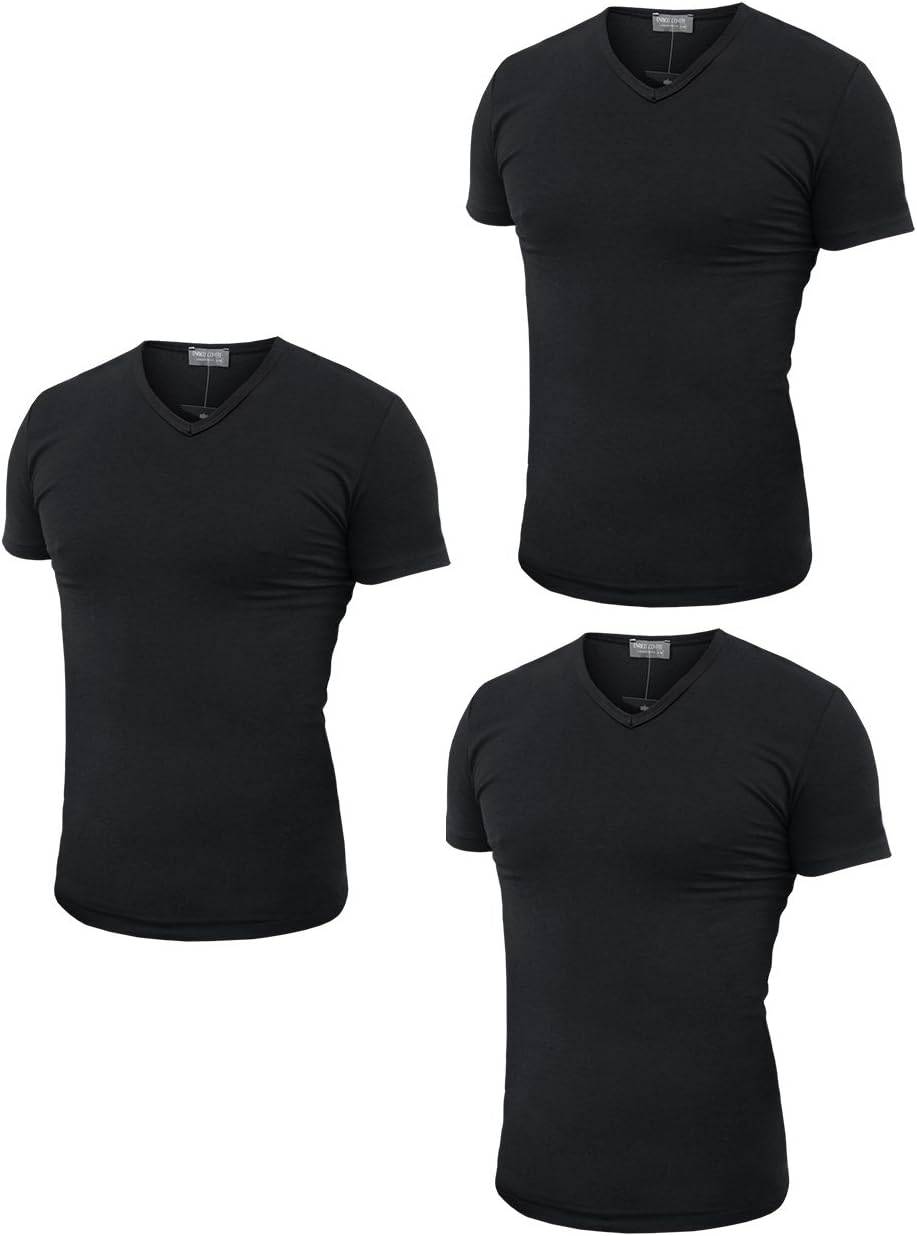 Enrico Coveri 3 t-Shirt Uomo Mezza Manica Scollo a V in Cotone Pettinato Art. ET1101 Home Shopping Italia 