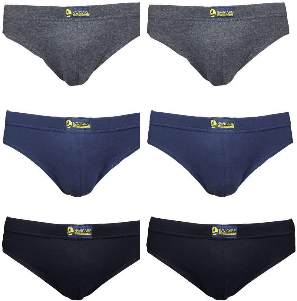 Navigare Slip 6 Pezzi Art. 574 - in Cotone BIELASTICO Soft - Linea Stretch Cotton Jersey - Colori Assortiti