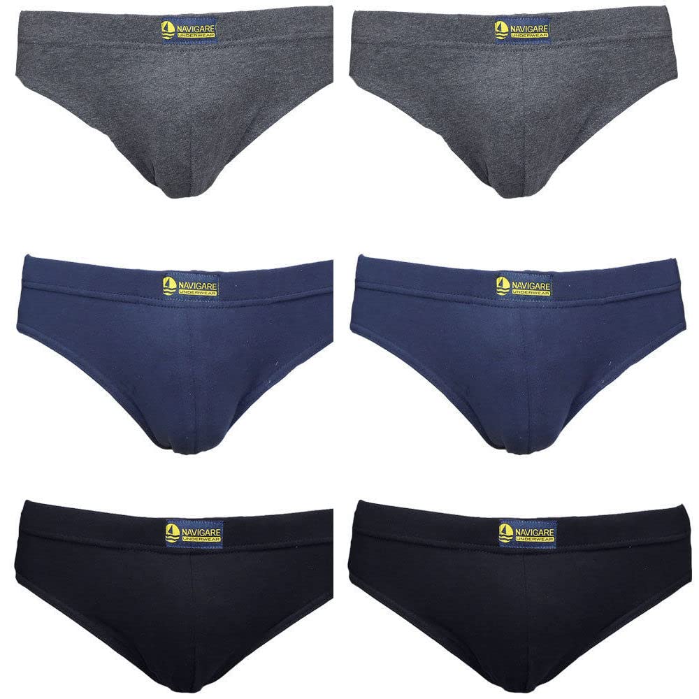 Navigare Slip 6 Pezzi Art. 574 - in Cotone BIELASTICO Soft - Linea Stretch Cotton Jersey - Colori Assortiti