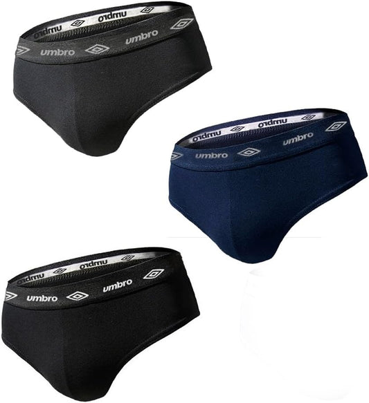 Umbro Set 3 Pezzi Slip Uomo in Cotone Elasticizzato Art. 700