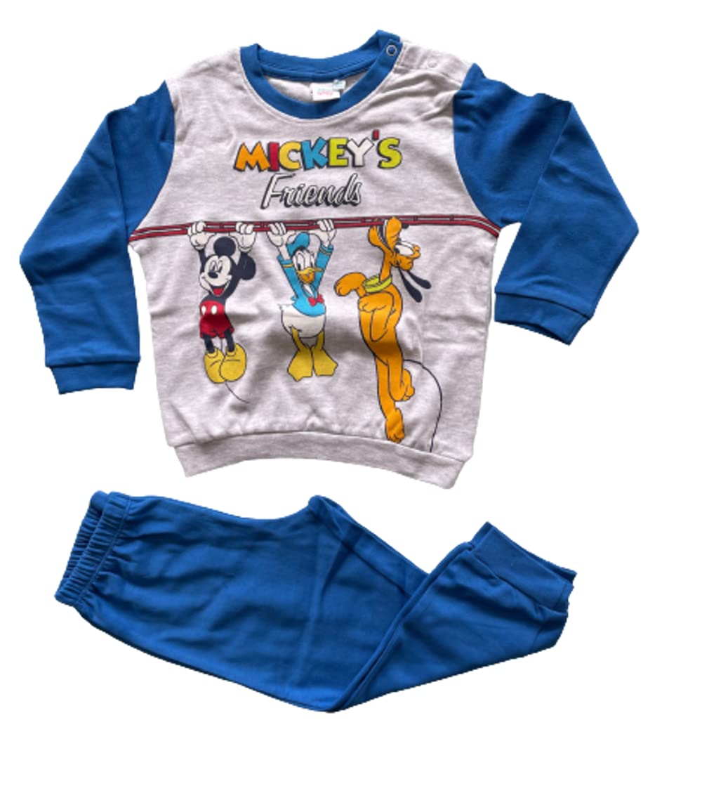 Pigiama neonato invernale lungo due pezzi varie taglie e modelli - Topolino - Home Shopping Italia 