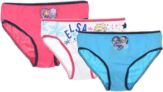 Set Mutandine 3 pz Slip Frozen per Bambina in Cotone Vari Colori Fair (4-5 Anni)