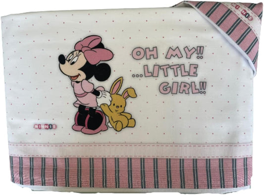 Set 3 pezzi letto Topolina neonata e bimba varie fantasie 100% Cotone (Topolina (Rosa)) - Home Shopping Italia 