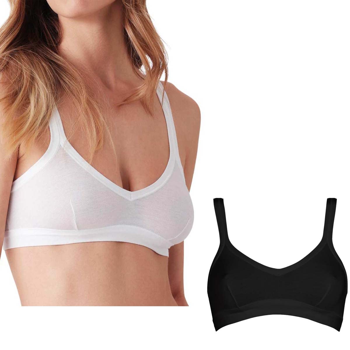 Cotonella, Brassiere in Morbido Cotone Bielastico - Comoda Brassiere dai Bordi Extracomfort - Art. GD065 - Home Shopping Italia 