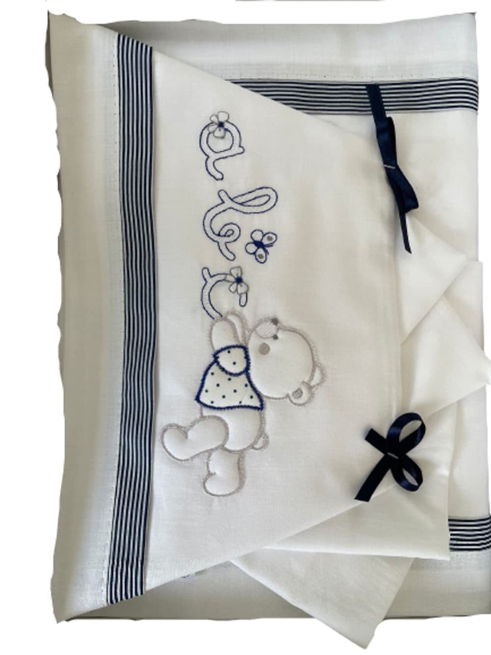 Compose lettino ricamato in puro cotone Art. B0203 Fantasie a seconda della stagionalità - Home Shopping Italia 