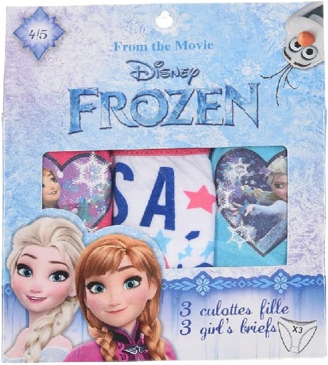 Set Mutandine 3 pz Slip Frozen per Bambina in Cotone Vari Colori Fair (4-5 Anni)