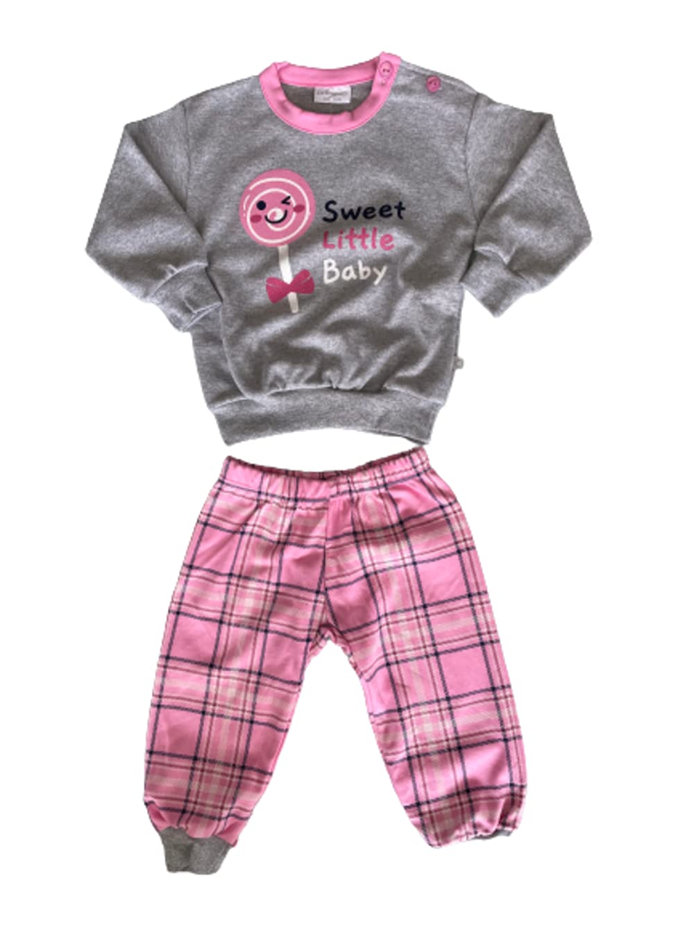 Pigiama Lungo Due Pezzi neonata con Spalla Aperta Cotone Interlock Vari Articoli - Primero - Home Shopping Italia 