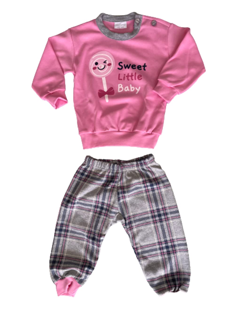 Pigiama Lungo Due Pezzi neonata con Spalla Aperta Cotone Interlock Vari Articoli - Primero - Home Shopping Italia 