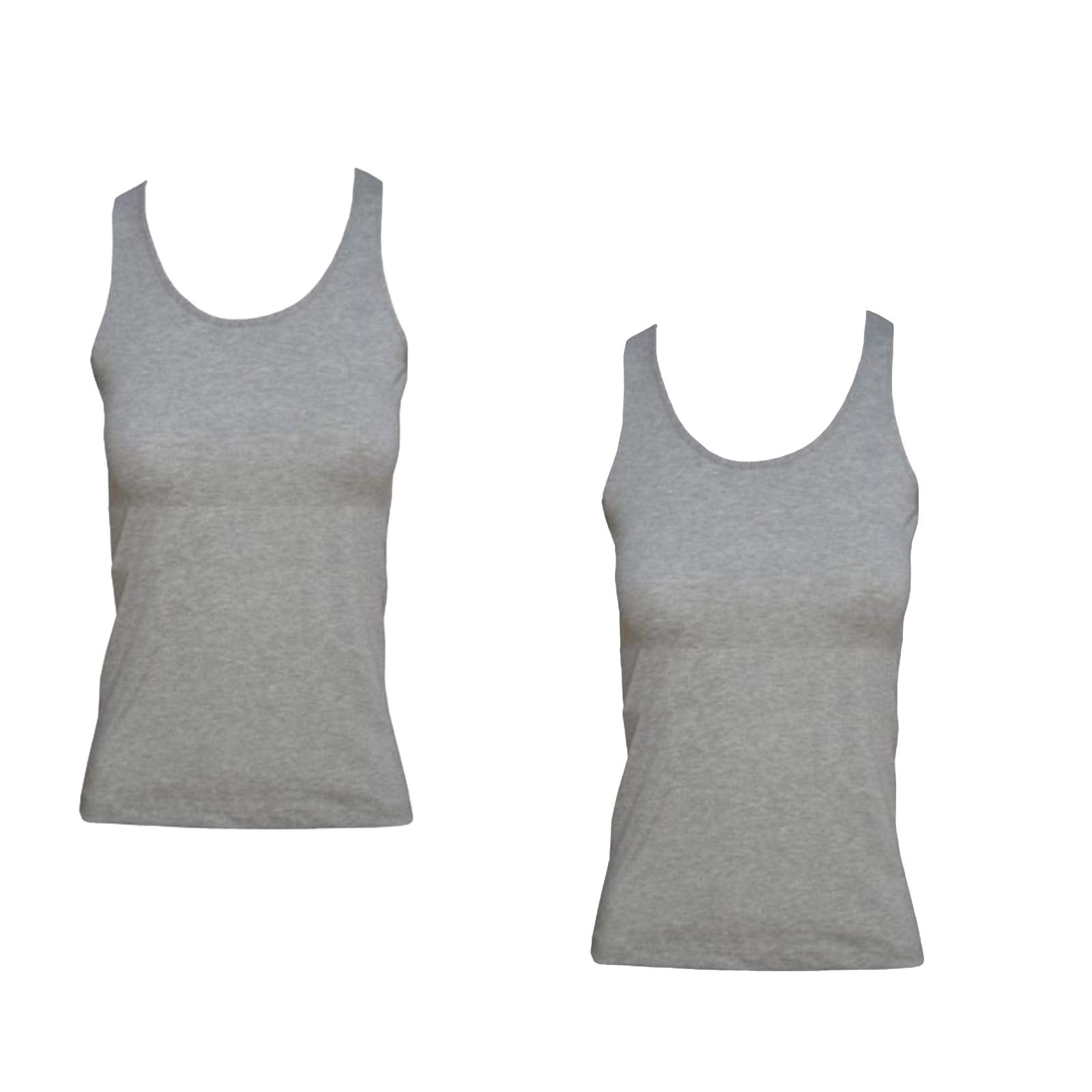 JADEA Offerta 2 Pezzi Canotta Donna in Cotone Elasticizzato, Canotta Donna Spalla Larga, Camiciola Multipack 80234182