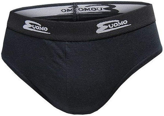 Cotonella Slip Uomo in Cotone BIELASTICO con Elastico PARLATO -Confezione da 6 Slip - Disponibile nei Colori Bianco, Nero o Assortito