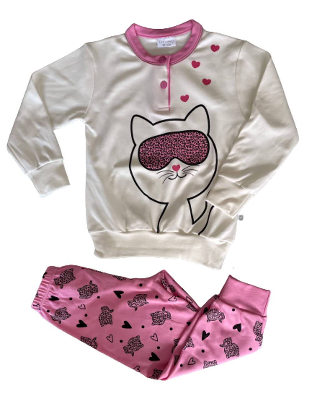 Pigiama Serafino Lungo Bimba neonata Due Pezzi Cotone Interlock - Primero - Home Shopping Italia 