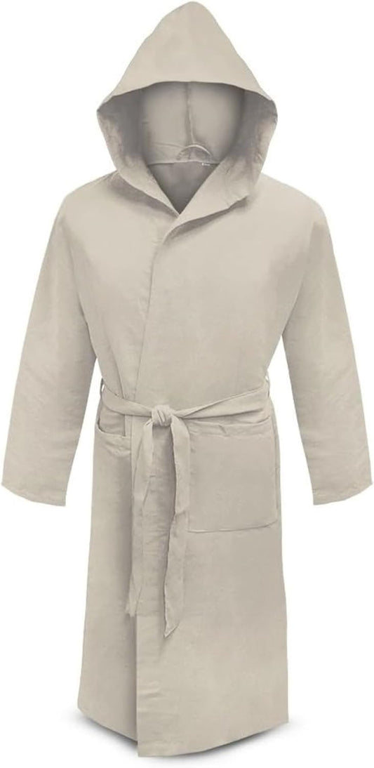 Tessile Shop Accappatoio in morbida microfibra UNISEX (L, Sabbia)