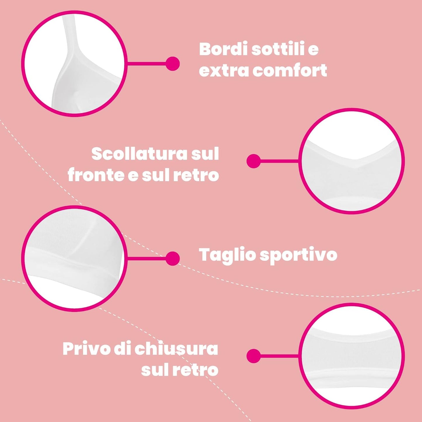 Cotonella, Brassiere in Morbido Cotone Bielastico - Comoda Brassiere dai Bordi Extracomfort - Art. GD065 - Home Shopping Italia 