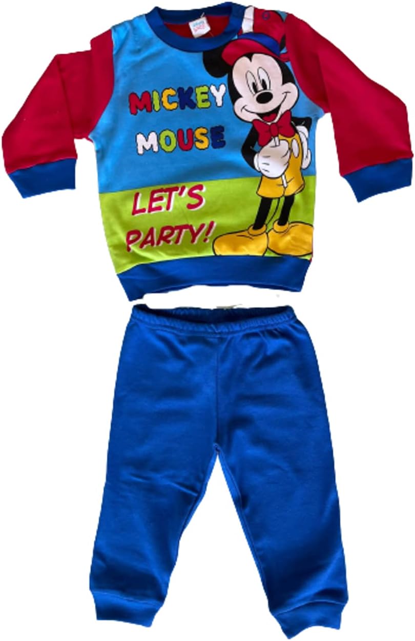 Pigiama Topolino Mickey Lungo Cotone Interlock Neonato - Disney Baby - Home Shopping Italia 