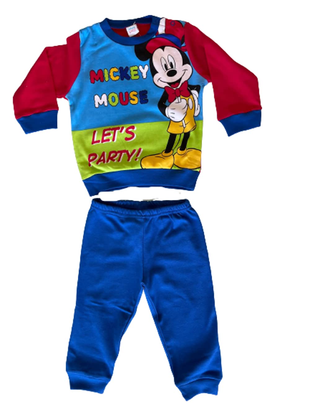Pigiama Topolino Mickey Lungo Cotone Interlock Neonato - Disney Baby - Home Shopping Italia 
