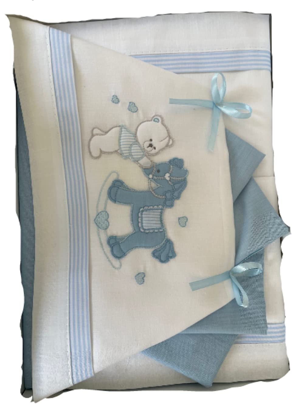 Compose lettino ricamato in puro cotone Art. B0203 Fantasie a seconda della stagionalità - Home Shopping Italia 