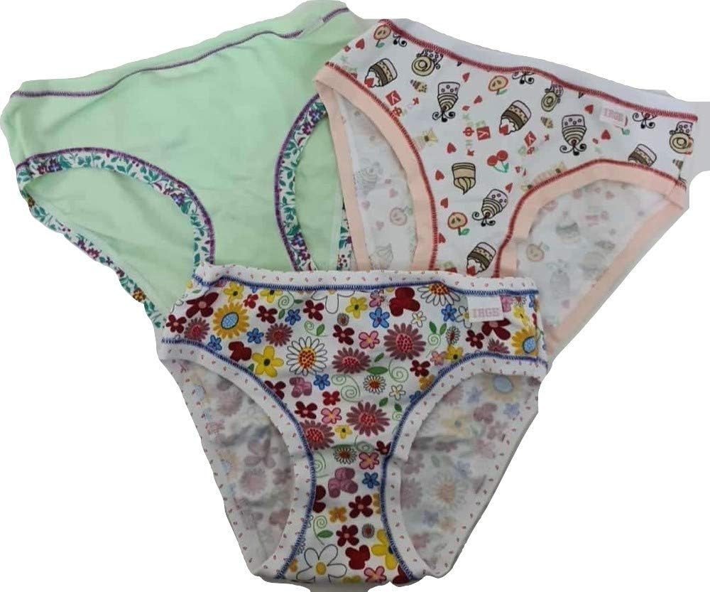 6 Slip Bimba Cotone Colori assortite e Diverse Fantasie - IRGE