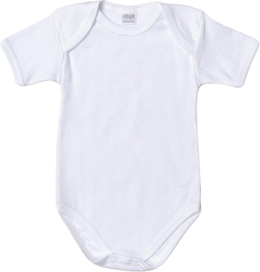 Ellepi Pacco 3 Pezzi AF802 Body Intimo Bimbo Bimba in 100% Cotone Manica Corta Colore Bianco
