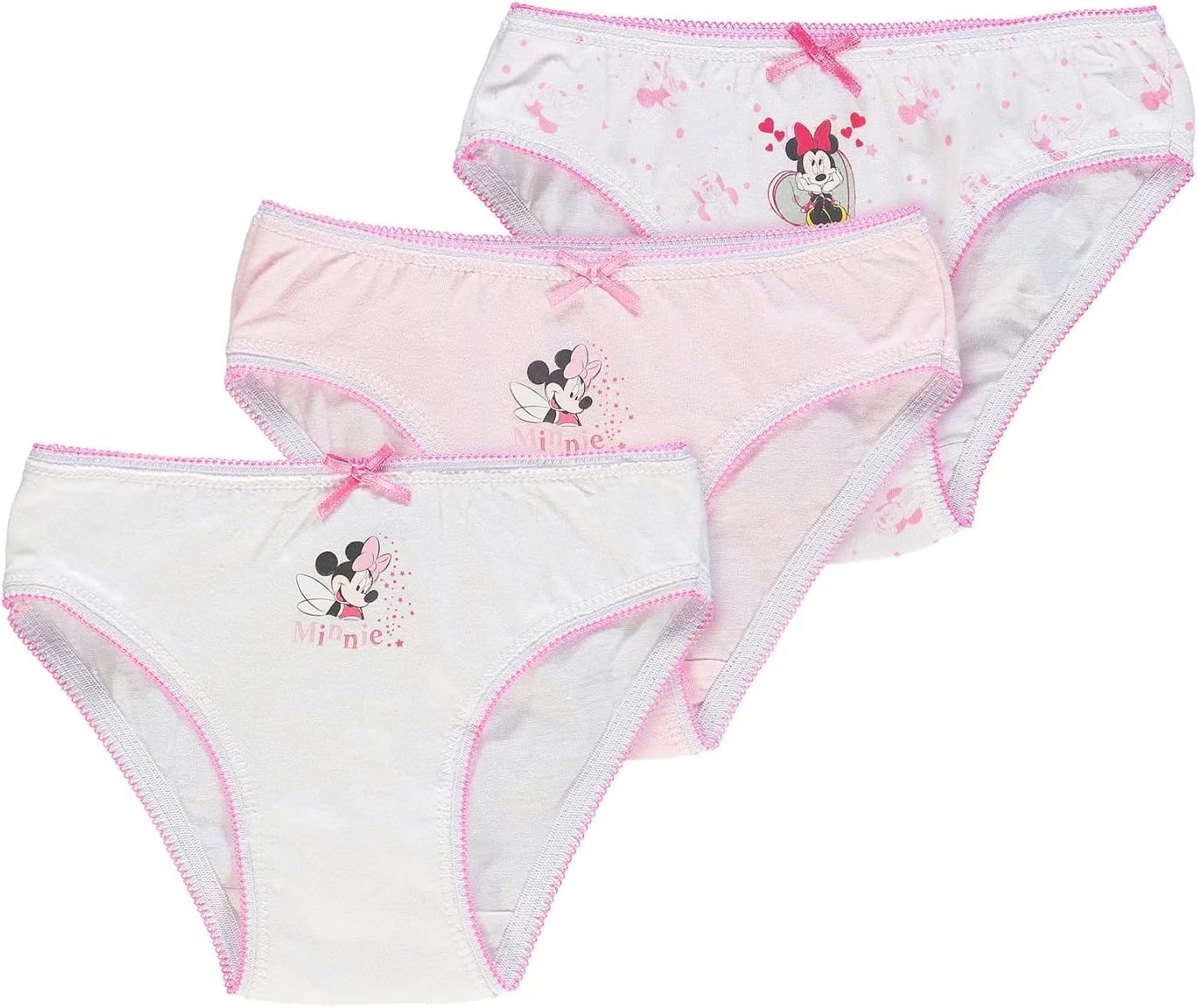 Ellepi Mutande Bambina Minnie Slip Intimo Mutandine Disney Bimba Anni Ragazza Cotone Ragazze Morbido Elastico Colori Bambini Regalo Compleanno Abbigliamento