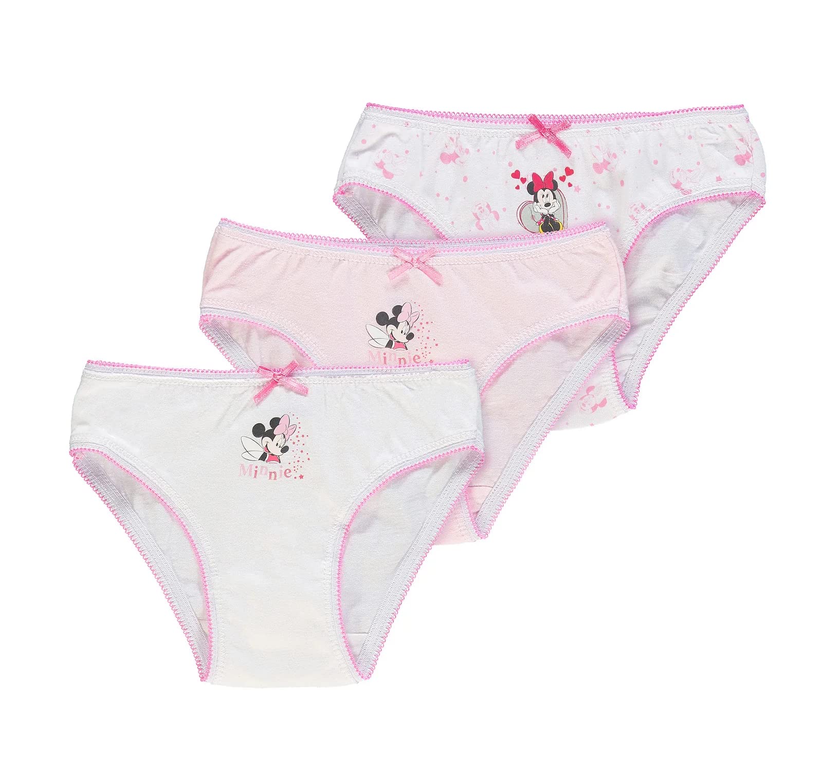Ellepi Mutande Bambina Minnie Slip Intimo Mutandine Disney Bimba Anni Ragazza Cotone Ragazze Morbido Elastico Colori Bambini Regalo Compleanno Abbigliamento