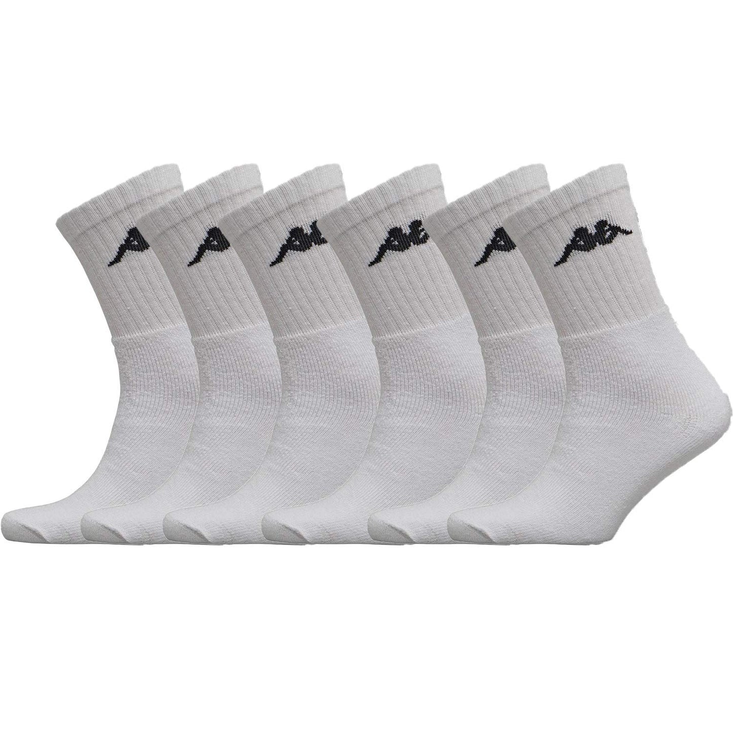 Kappa 6 Paia Calze Calzini Tennis in Spugna In Cotone Ring MOD. K002 Home Shopping Italia 