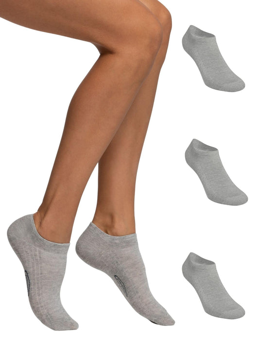 POMPEA Cotton Calzini alla Caviglia (Pacco da 3) Donna