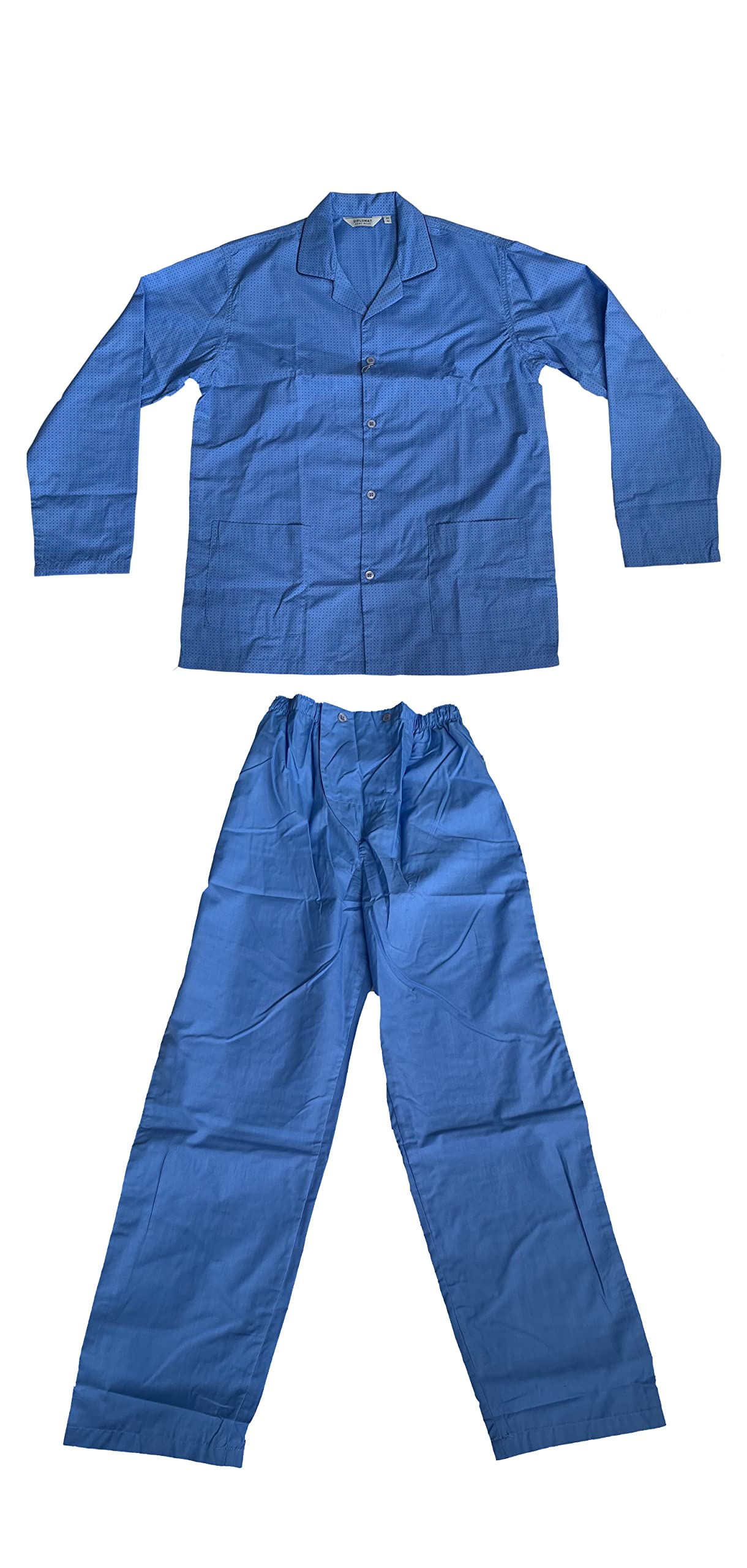 Generic Pigiama Elegante da Uomo Due Pezzi Primavera Estate Taglie a Scelta Azzurro Blu Avio Art. WO102 - Diplomat - Home Shopping Italia 