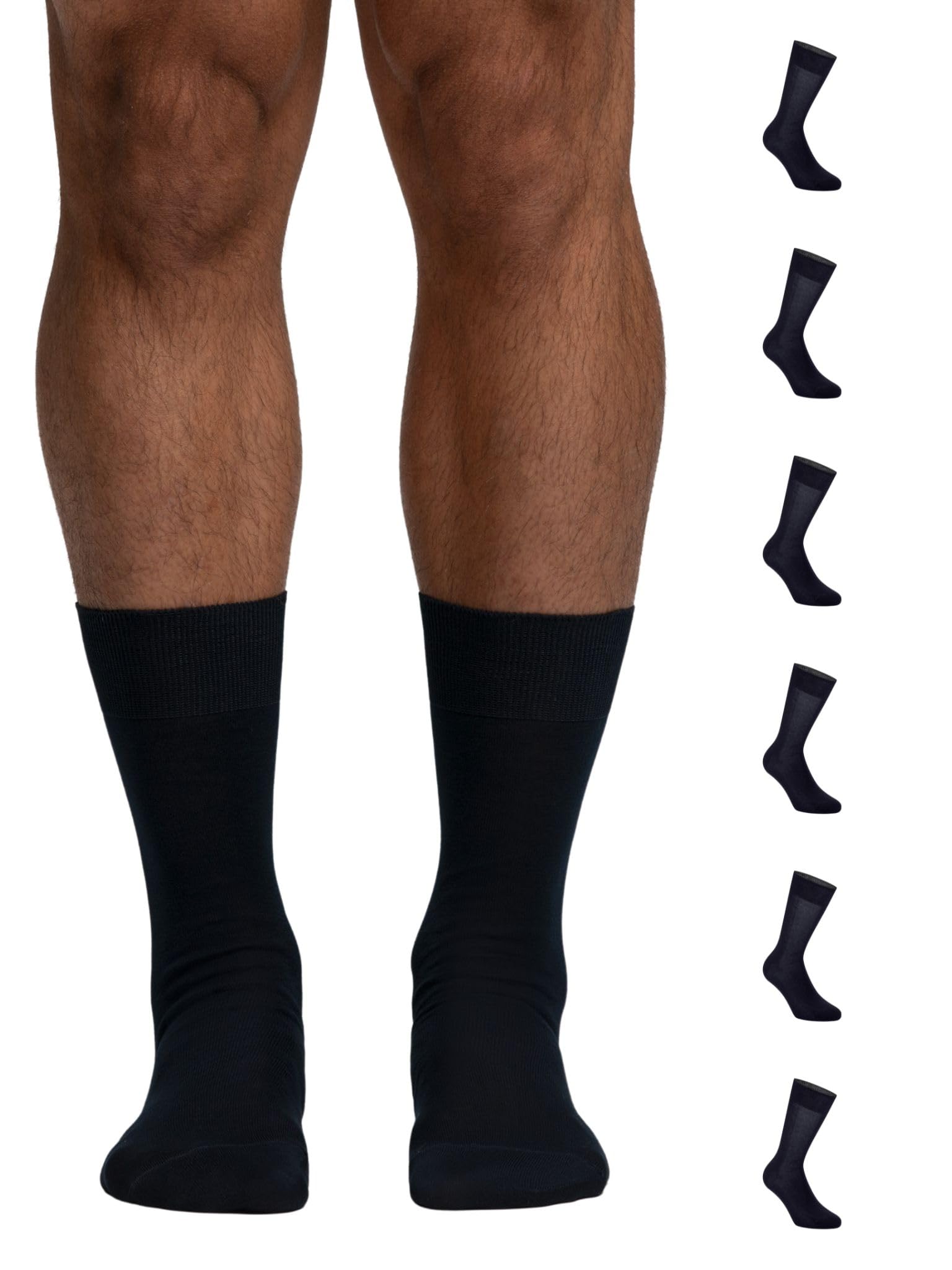 POMPEA 6 Paia Calzini Uomo in Cotone Filo di Scozia, Calze Corte al Polpaccio, Eleganti e Versatili - Home Shopping Italia 