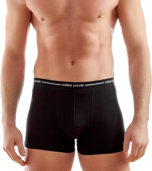 Enrico Coveri Boxer Uomo Super Offerta 3 E 6 Pezzi Boxer Uomo Elasticizzato Elastico Esterno