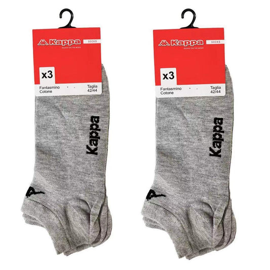 Kappa 6 paia calzini, calzini fantasmini invisibili,calzini sneakers in cotone,modello unisex, vari assortimenti