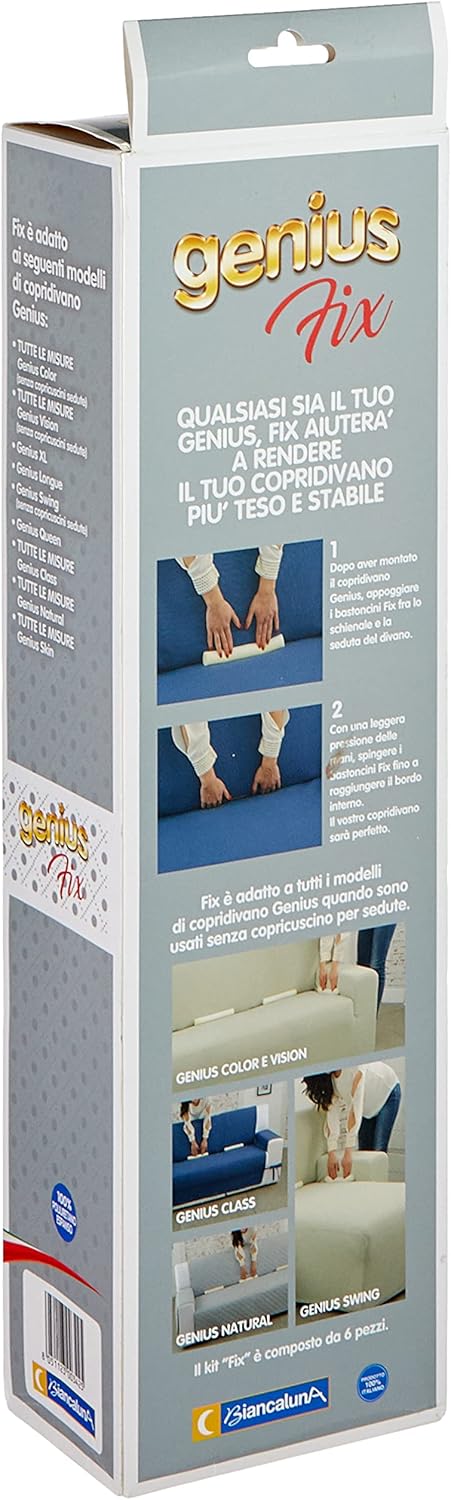 BIANCALUNA Genius Fix Sagoma Fermo Tendi Copridivano Cilindri Poliuretano