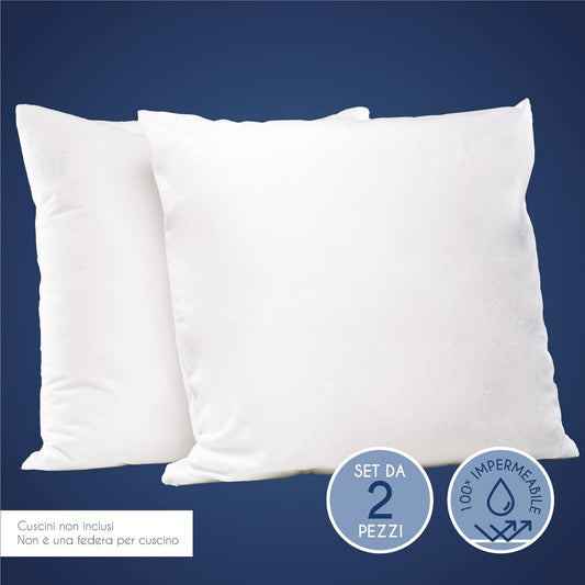 Copricuscini Letto Matrimoniale 50x80 Antiacaro Anallergico Made in EU & OEKO TEX by Dreamzie - Copriguanciale con Cerniera Impermeabili - Home Shopping Italia 
