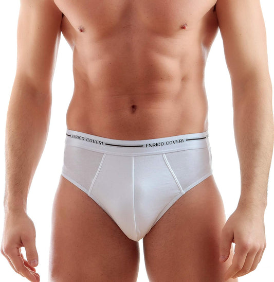 Enrico Coveri Slip Uomo Offerta 3-6-12 Pezzi, Slip Uomo in Cotone BIELASTICO Elastico EST. Mutande Uomo 80231000