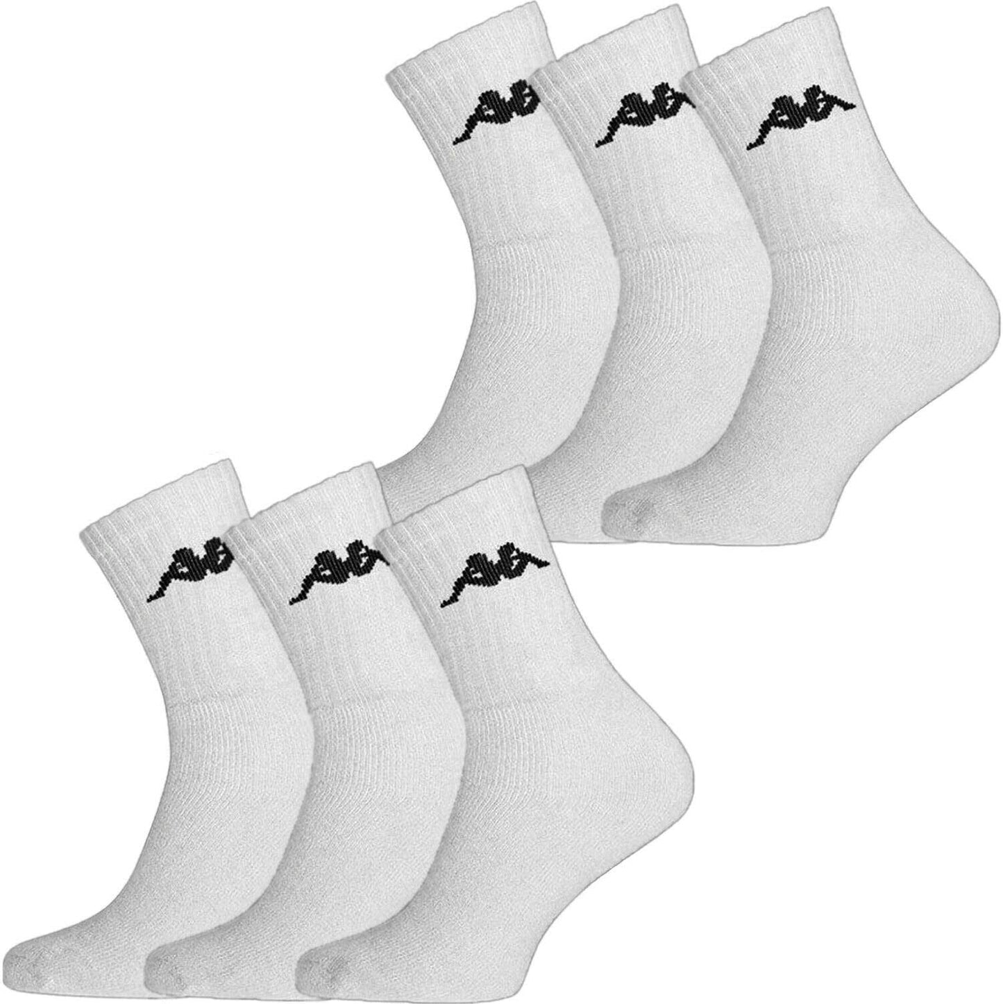Kappa 6 Paia Calze Calzini Tennis in Spugna In Cotone Ring MOD. K002 Home Shopping Italia 