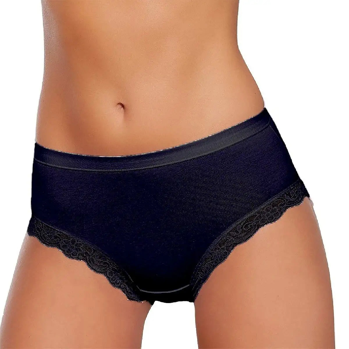 JADEA 6 Pezzi Slip Donna 532 in Cotone con Bordi in Pizzo