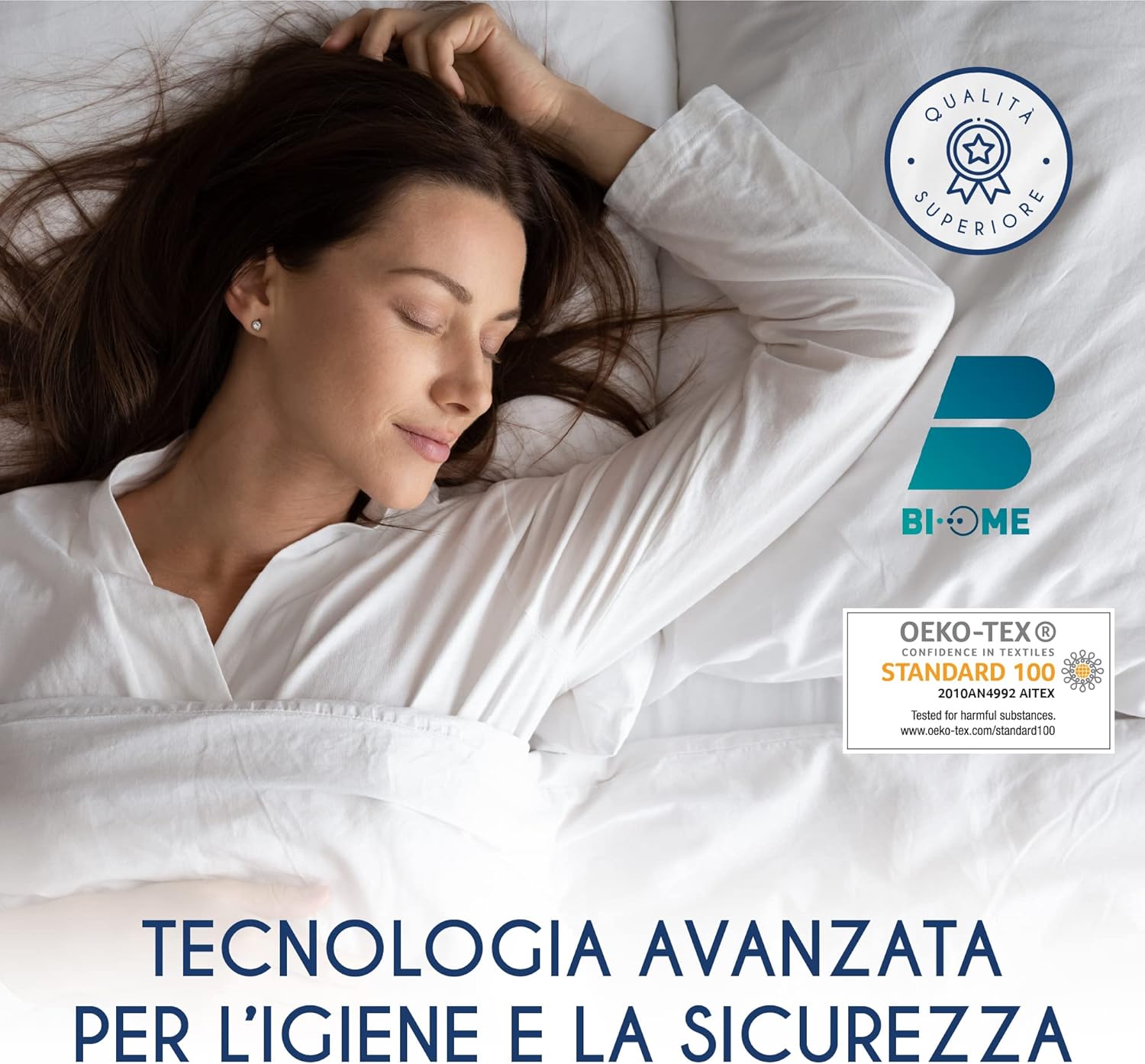 Copricuscini Letto Matrimoniale 50x80 Antiacaro Anallergico Made in EU & OEKO TEX by Dreamzie - Copriguanciale con Cerniera Impermeabili - Home Shopping Italia 