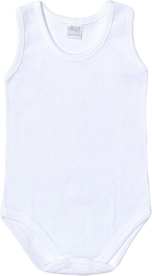 Ellepi Confezione da 2 Body Neonato NEONATA Spalla Larga Costina 100% Cotone. Realizzato con Filato in Puro Cotone