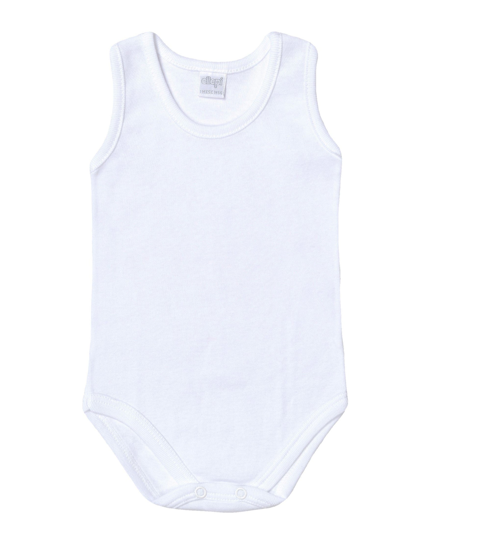 Ellepi Confezione da 2 Body Neonato NEONATA Spalla Larga Costina 100% Cotone. Realizzato con Filato in Puro Cotone