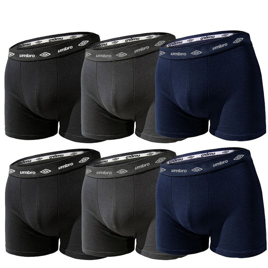 Umbro Set 6 Pezzi Boxer Uomo in Cotone Elasticizzato Art. 701