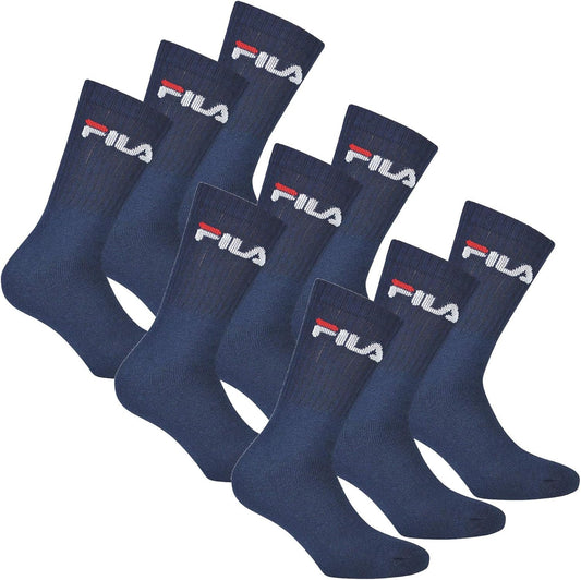 FILA 6 paia di calzini unisex in spugna con logo in vita, confezione da 3