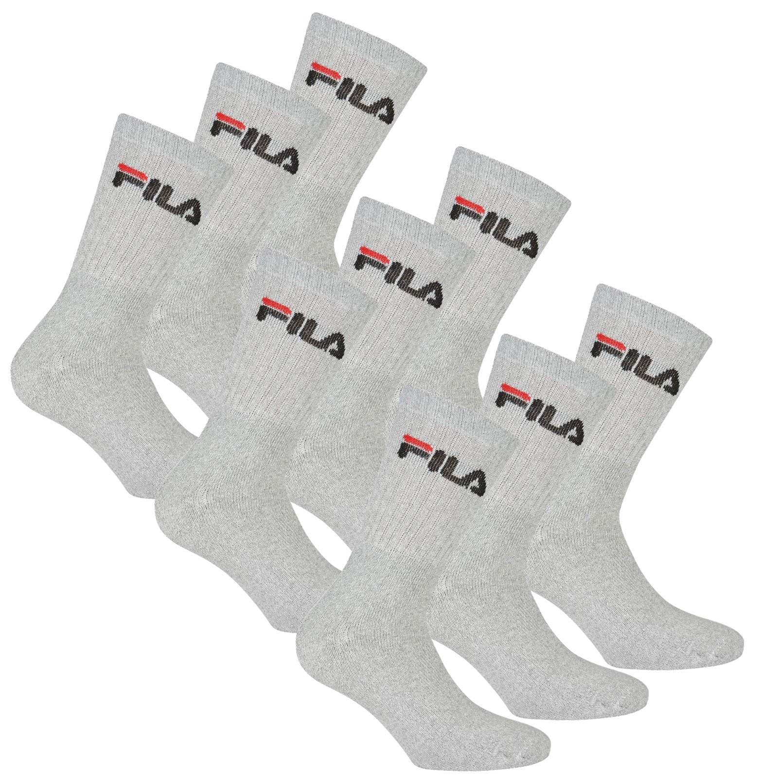 FILA 6 paia di calzini unisex in spugna con logo in vita, confezione da 3